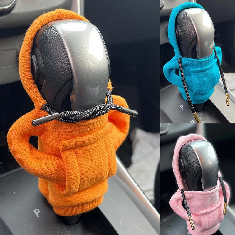 Hoodie Car Gear Shift Cover Fashion Gearshift Hoodie Car Gear Shift Knob Cover Manual Handle Gear Sweatshirt Change Lever Cover