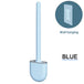 Silicone TPR Toilet Brush Toilet Bowl Brush with Holder Set Wall Hanging Toilet Brush Flexible Soft Cleaning Bristles for Floor