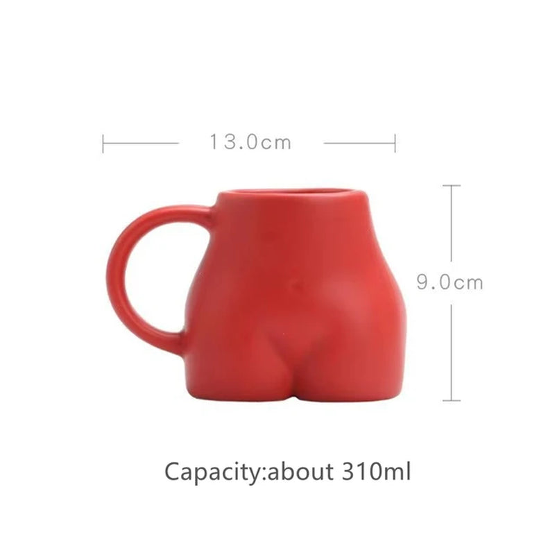 Body Ass Mugs Coffee Cups ，Funny Woman Body Ass Butt Shape Ceramic Coffee Milk Cup，Nordic Dining Table Decor Accessories Gifts