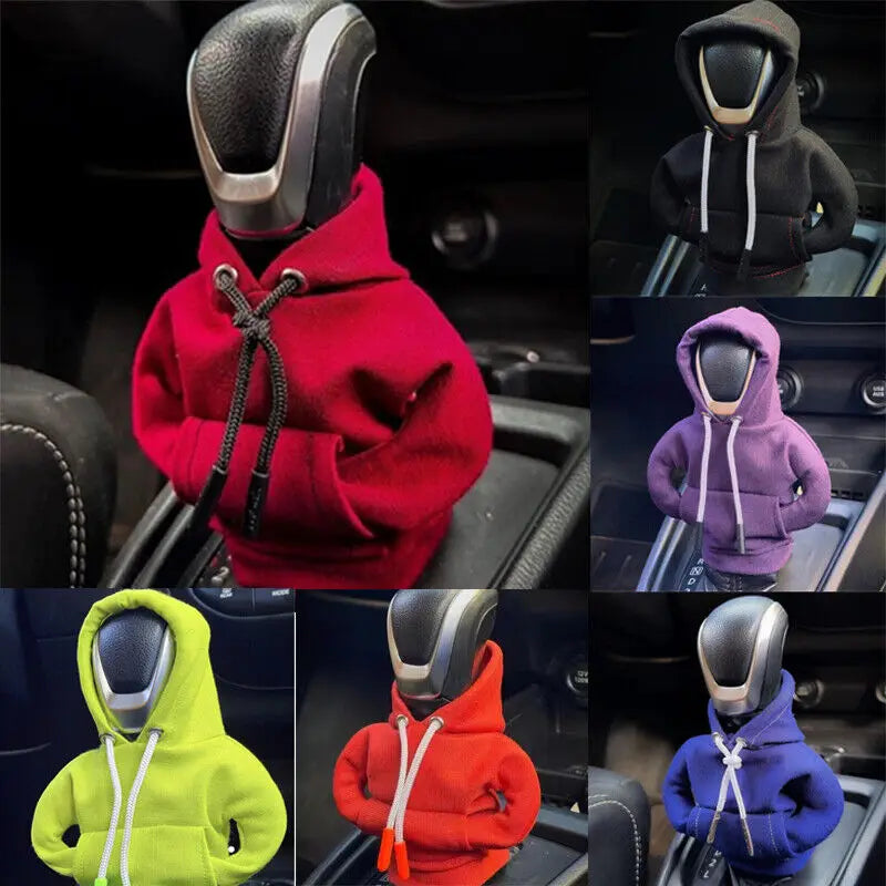 Hoodie Car Gear Shift Cover Fashion Gearshift Hoodie Car Gear Shift Knob Cover Manual Handle Gear Sweatshirt Change Lever Cover