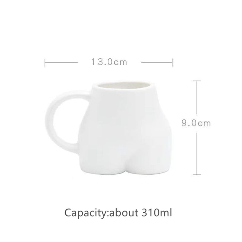 Body Ass Mugs Coffee Cups ，Funny Woman Body Ass Butt Shape Ceramic Coffee Milk Cup，Nordic Dining Table Decor Accessories Gifts