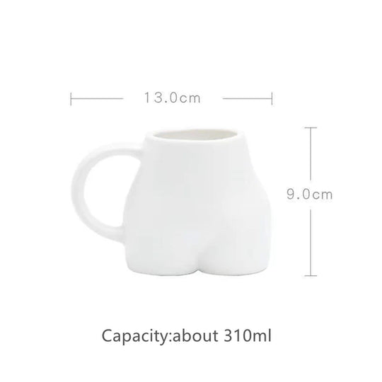 Body Ass Mugs Coffee Cups ，Funny Woman Body Ass Butt Shape Ceramic Coffee Milk Cup，Nordic Dining Table Decor Accessories Gifts