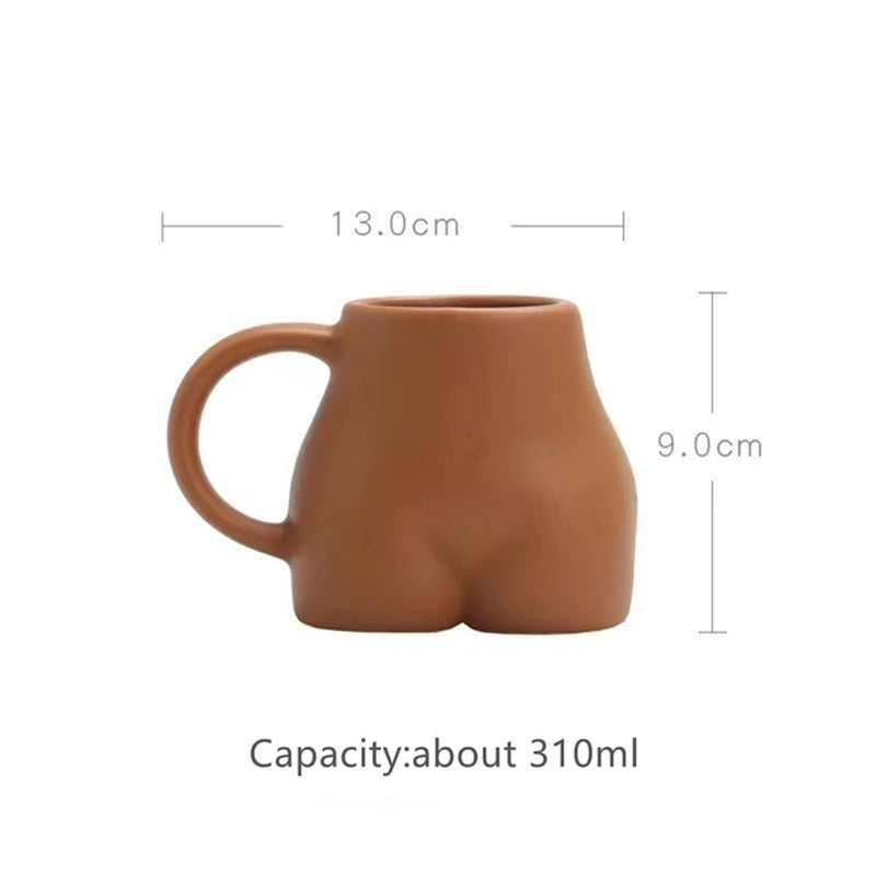 Body Ass Mugs Coffee Cups ，Funny Woman Body Ass Butt Shape Ceramic Coffee Milk Cup，Nordic Dining Table Decor Accessories Gifts