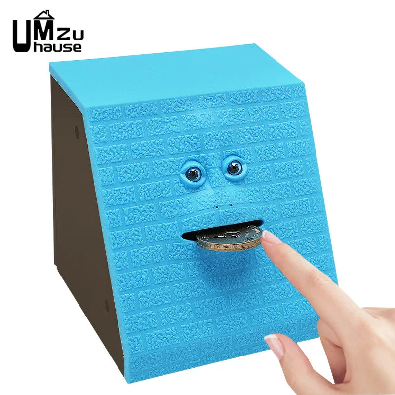 Fun Face Piggy Bank Eat Coin Moneybox Cute Electronic Facebank save Kid Money Box Storage Toy Creative Mini Case Home Decoration